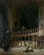 David Dalhoff Neal INTERIOR OF ST MARKS VENICE oil painting reproduction